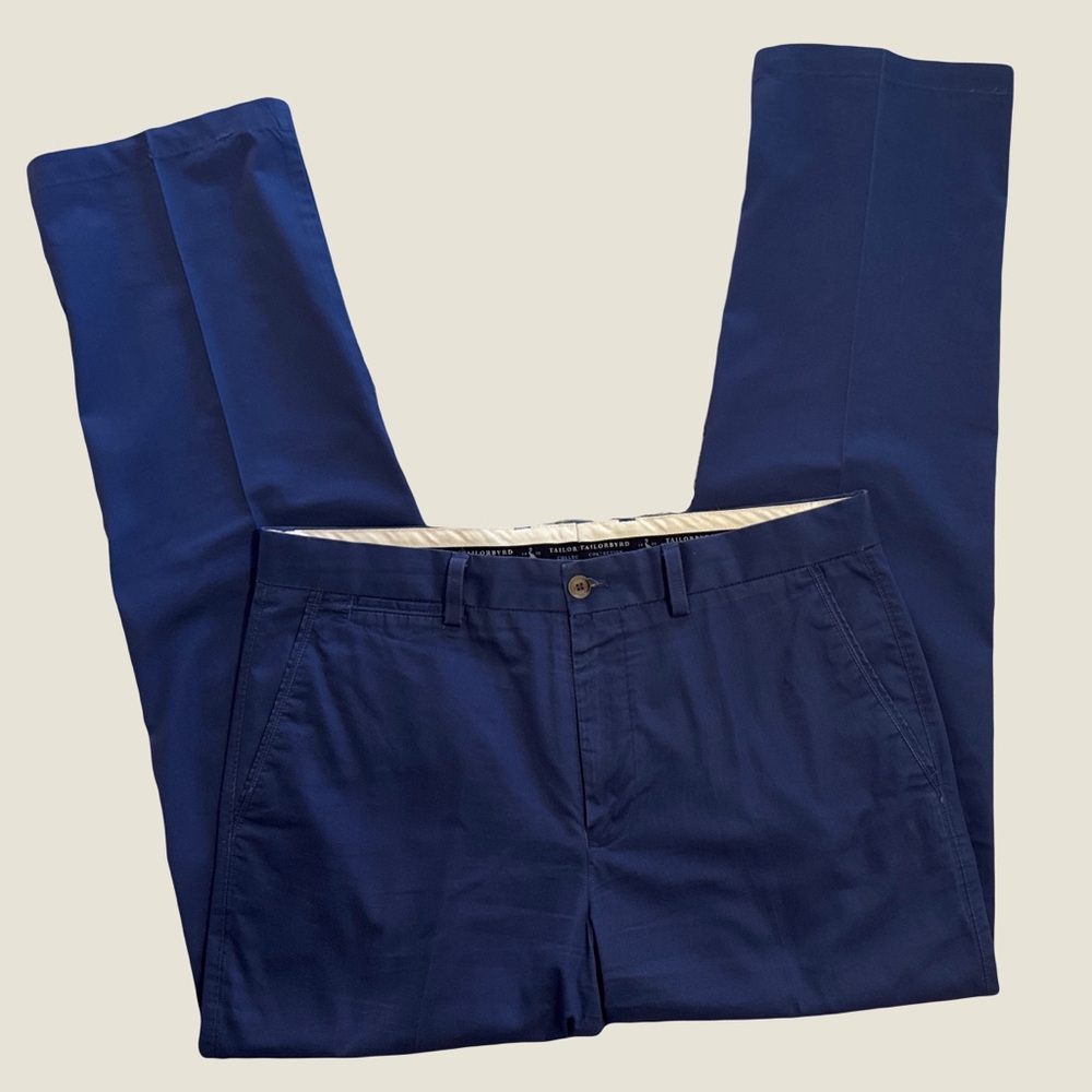 Tailorbyrd Blue Chinos Cotton Twill